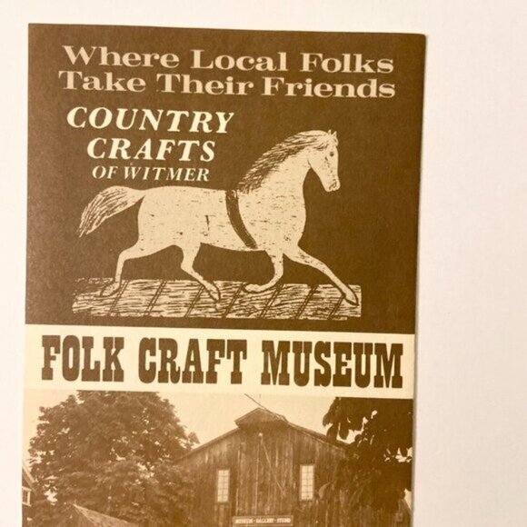 Vintage Folk Craft Museum Pennsylvania Dutch Gallery  Travel Brochure Americana - Picture 3 of 12